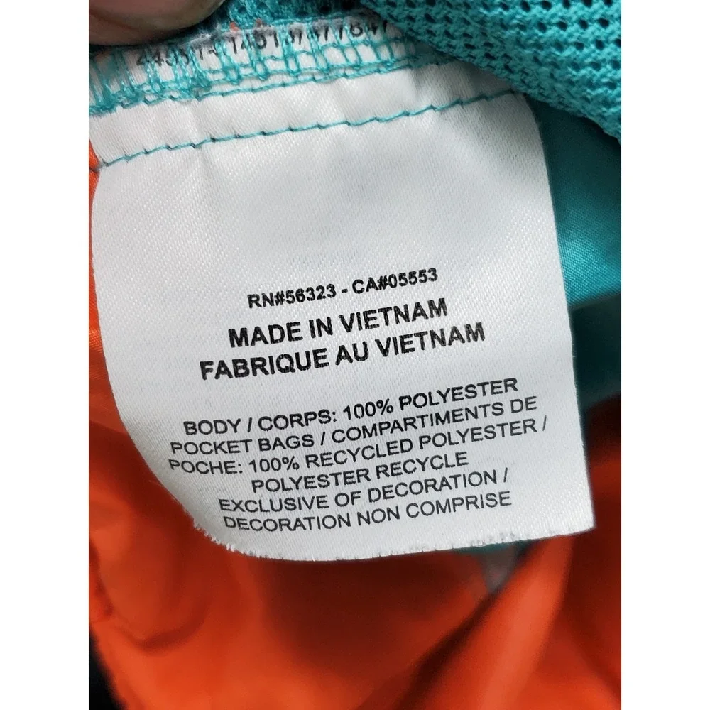 Nike Women Shorts S‎ Teal Colorblock Swimwear AR2362-309 Swim Trunks Logo